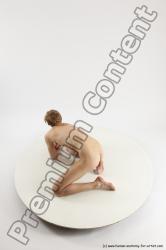 Nude Man White Underweight Medium Brown Sitting poses - ALL Sitting poses - on knees Multi angles poses Realistic